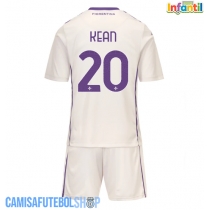 Camisa de time de futebol Fiorentina Moise Kean #20 Replicas 2º Equipamento Infantil 2025-26 Manga Curta (+ Calças curtas)